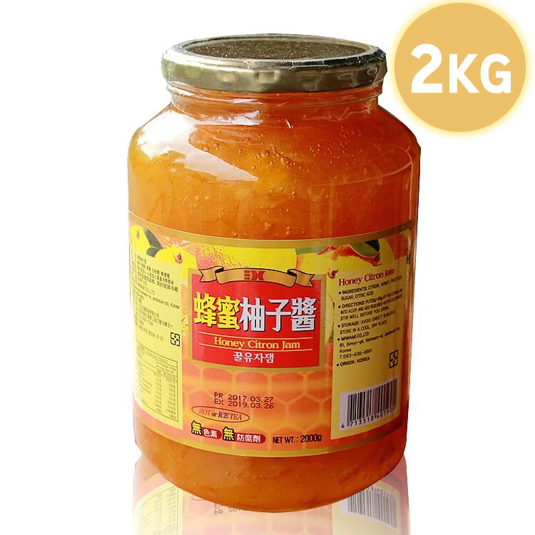 (1罐免運)【韓國原裝三紅蜂蜜柚子醬】2KG大罐◉90B025